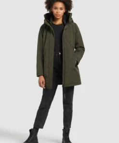 Khujo VIONA2 - Abrigo De Invierno - Dunkeloliv, Mujer -Tienda de ventas KHUJO 017f924e6f1e42819b9fc4602bed73db