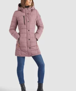 Khujo DELINAS - Abrigo De Invierno - Beige-rosa, Mujer