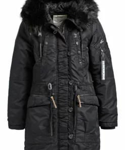 Khujo LORENE - Abrigo De Invierno - Black, Mujer -Tienda de ventas KHUJO 02b3b36577e44ae2b6ea3b5c09b82f32