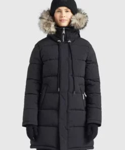 Khujo MANTEL JARVANA - Abrigo De Invierno - Schwarz, Mujer