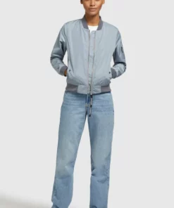 Khujo STENCE - Chaquetas Bomber - Blaugrau Hell, Mujer -Tienda de ventas KHUJO 081a22b05b1f4ff1b3c4f67344e78da5