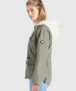Khujo FAMKE - Chaqueta De Entretiempo - Hellkhaki, Mujer -Tienda de ventas KHUJO 091878b8728a4f74aad12a11d59c6985