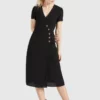 Khujo PORGY - Vestido Informal - Schwarz, Mujer