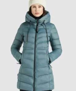 Khujo TUHANI SHINE - Abrigo De Invierno - Blaugrau, Mujer