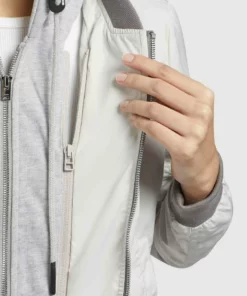 Khujo PERSEE - Chaqueta Fina - Hellgrau, Mujer -Tienda de ventas KHUJO 10d01ba7d37a437b945930fcf9628d59