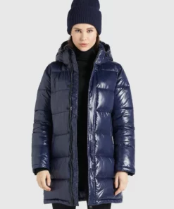 Khujo WENCKE SHINY - Abrigo De Invierno - Dunkelblau Glänzend, Mujer -Tienda de ventas KHUJO 1108639f379049e894a1dcf56b2a944e
