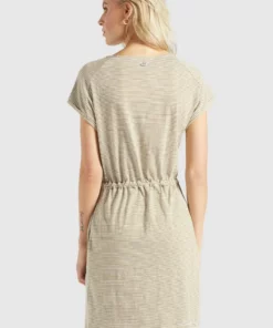 Khujo ANNEMARIE - Vestido Ligero - Weiß-ocker Gestreift, Mujer -Tienda de ventas KHUJO 13a980bbf2304e7d8d81f5eb740a8d45