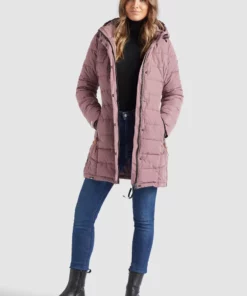 Khujo DELINAS - Abrigo De Invierno - Beige-rosa, Mujer -Tienda de ventas KHUJO 1428f196593c47c1842afc9808fa564d