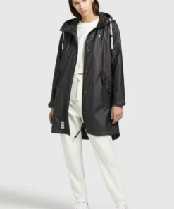 Khujo ODELIE - Impermeable - Schwarz, Mujer -Tienda de ventas KHUJO 156aa5851e2c42668c6124da17e352b1