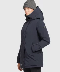 Khujo KANDA - Abrigo De Invierno - Dark Blue, Mujer -Tienda de ventas KHUJO 16030c0b11da4840b19422dbfdc55e35
