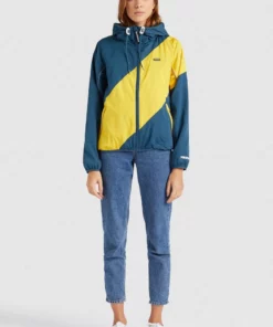Khujo AKAMU - Chaqueta Fina - Denim Blue/yellow, Mujer