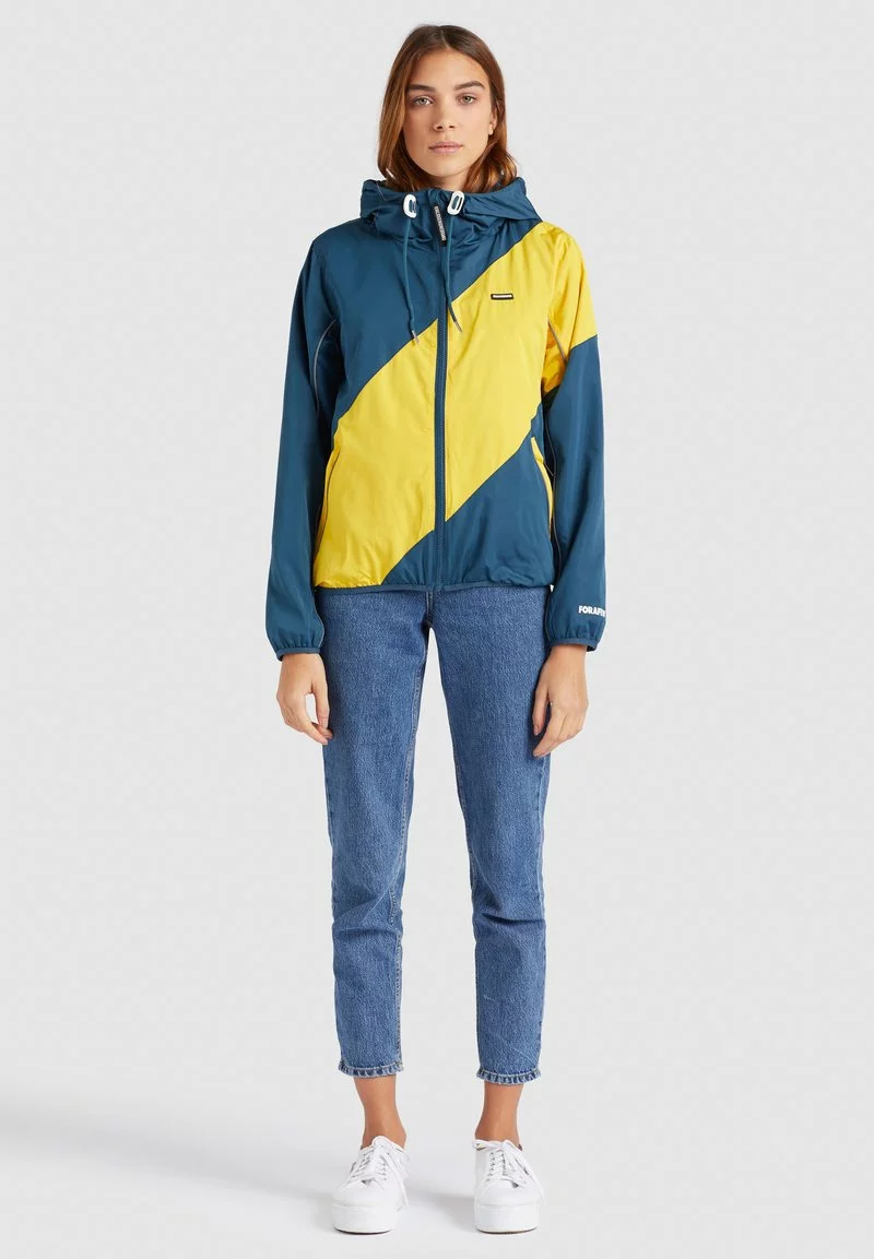 Khujo AKAMU - Chaqueta Fina - Denim Blue/yellow, Mujer 1 Khujo AKAMU - Chaqueta Fina - Denim Blue/yellow, Mujer