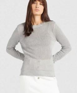 Khujo COSIMA - Jersey De Punto - Light Grey, Mujer