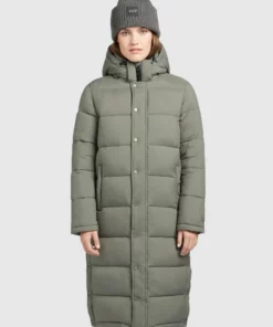 Khujo CORINNA MATT - Abrigo Corto - Graugrün, Mujer