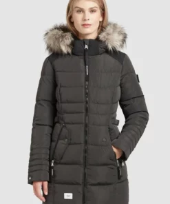 Khujo AMARAY2 - Abrigo De Invierno - Dunkelgrau, Mujer