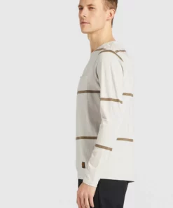 Khujo LUCIAN - Camiseta De Manga Larga - Beige, Hombre -Tienda de ventas KHUJO 23b8d6c4330f46818835f7e79de6d1ab