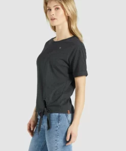 Khujo AURELIA - Camiseta Estampada - Dunkelgrau Meliert, Mujer -Tienda de ventas KHUJO 246711fcb5e64fe490b2b3e9fe827e32