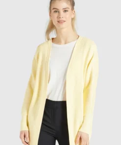 Khujo LADDY - Chaqueta De Punto - Hellgelb, Mujer