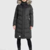Khujo LUBECK LONG - Abrigo De Invierno - Dunkelgrau, Mujer