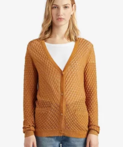 Khujo ASYA - Chaqueta De Punto - Ochra Gold, Mujer