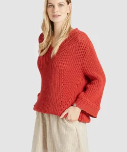 Khujo NIKKI - Jersey De Punto - Burned Orange, Mujer