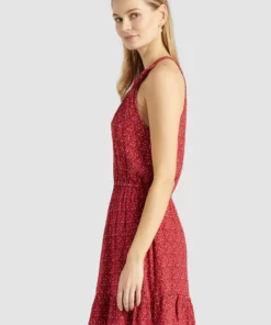 Khujo KELSA - Vestido Informal - Rot Geblümt, Mujer -Tienda de ventas KHUJO 2993091e34d548eb8774f74bb555dda9