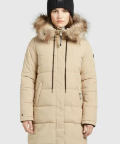 Khujo MANTEL JARVANA - Abrigo De Invierno - Beige, Mujer -Tienda de ventas KHUJO 2ae4a88e3ccf486daa66db3b446368ed