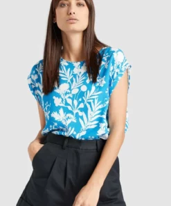 Khujo VIDA - Blusa - Blau, Mujer