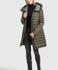 Khujo NIANA2 SHINE - Abrigo De Invierno - Dunkeloliv, Mujer -Tienda de ventas KHUJO 2edd5a48dd6c4a2fb2c3a3b184237fa0