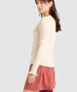 Khujo SUSTU - Chaqueta De Punto - Beige, Mujer -Tienda de ventas KHUJO 2f9da5016ce34b81984bfab7a2e33e31