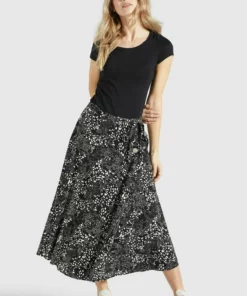 Khujo HEPKE - Falda Acampanada - Schwarz-weiß Gemustert, Mujer -Tienda de ventas KHUJO 2fbe5de673c342b0afce95b64e0400fc