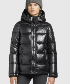 Khujo GERDA SHINY - Abrigo De Invierno - Schwarz, Mujer