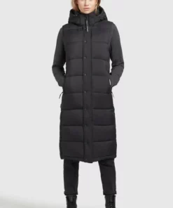 Khujo MAGNETA MATT - Chaleco - Schwarz, Mujer