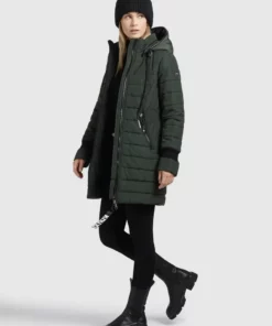 Khujo SHINE2 LIGHT - Abrigo De Invierno - Dunkelgrün, Mujer -Tienda de ventas KHUJO 35f1d9e8c8004fa4aef382506359a2e7