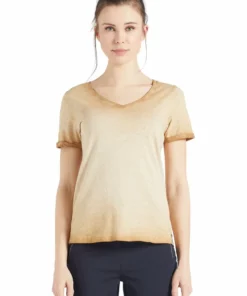 Khujo BARU - Camiseta Básica - Sand, Mujer