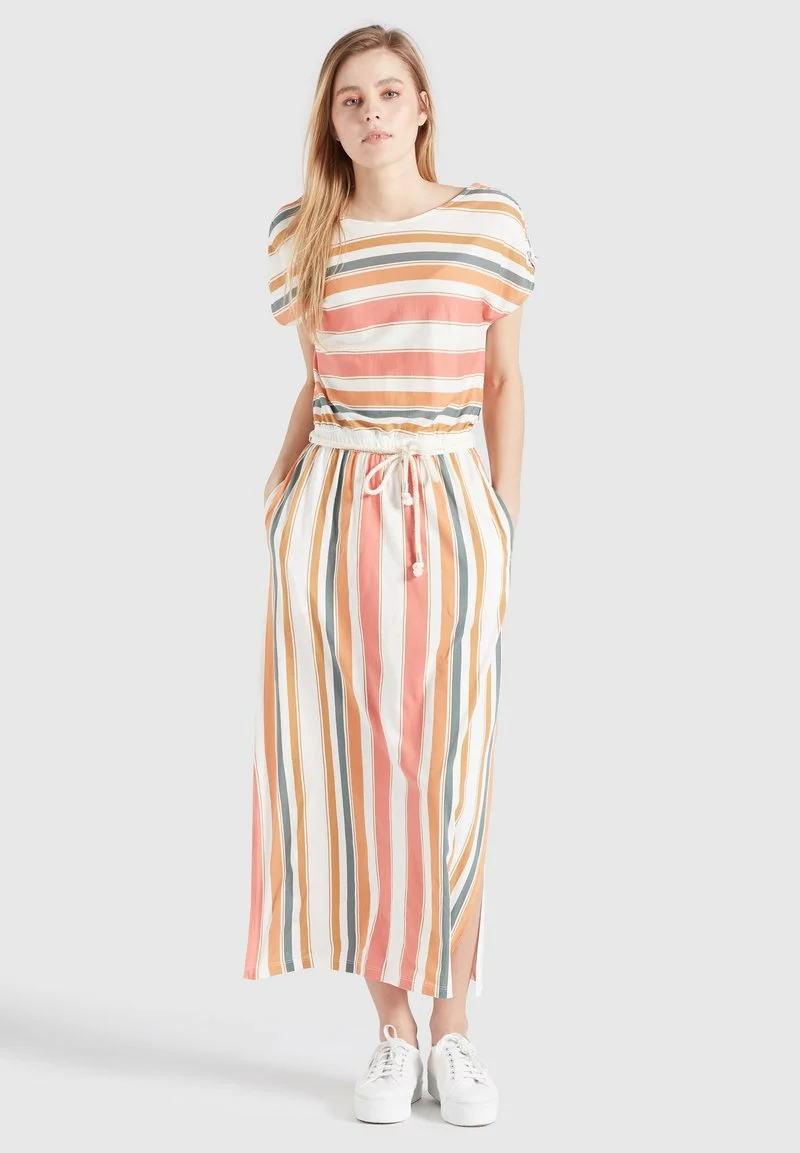 Khujo DOREEN - Vestido Largo - Mehrfarbig Gestreift, Mujer 2 Khujo DOREEN - Vestido Largo - Mehrfarbig Gestreift, Mujer - Imagen 2