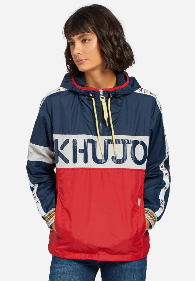 Khujo ELIANA - Cortaviento - Blue/white/red, Mujer 1 Khujo ELIANA - Cortaviento - Blue/white/red, Mujer