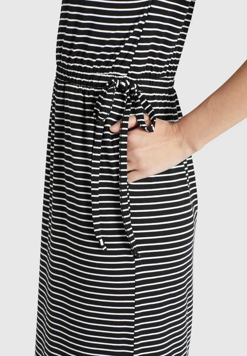 Khujo CRISTELLA - Vestido Largo - Schwarz-weiß Gestreift, Mujer 7 Khujo CRISTELLA - Vestido Largo - Schwarz-weiß Gestreift, Mujer - Imagen 7