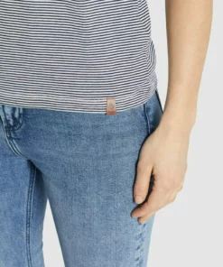 Khujo BABSI - Camiseta Estampada - Weiß Blau Gestreift, Mujer -Tienda de ventas KHUJO 3a8e4b320ca94166a60def90eeba3359