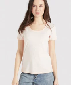 Khujo PERGOLA - Camiseta Básica - Apricot, Mujer -Tienda de ventas KHUJO 3cf38b0bf758479d9f790c55152a0882