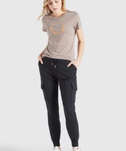 Khujo FRANCESCA SMILE - Camiseta Estampada - Graubraun, Mujer -Tienda de ventas KHUJO 3e1869aa94de44b9bf3d45a2d952c4a7