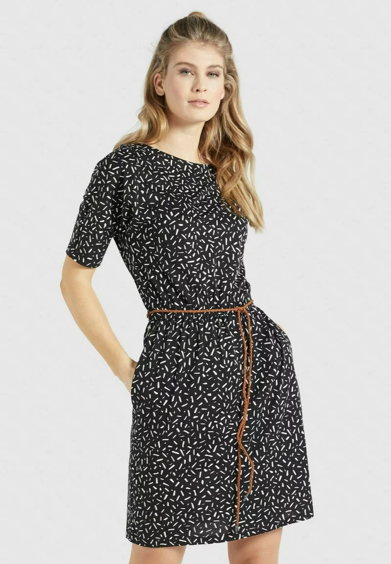 Khujo GABY - Vestido Ligero - Schwarz-weiß Gemustert, Mujer 1 Khujo GABY - Vestido Ligero - Schwarz-weiß Gemustert, Mujer