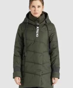 Khujo ELVA STRUCTURED - Abrigo De Invierno - Dunkeloliv, Mujer
