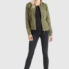 Khujo FENCY - Chaquetas Bomber - Khaki Pes, Mujer