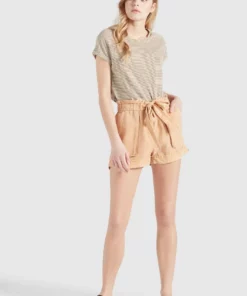 Khujo BABSI - Camiseta Estampada - Weiß Ocker Gestreift, Mujer -Tienda de ventas KHUJO 4852c6a6815b4fd8b6a50e4f5bded577