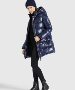 Khujo WENCKE SHINY - Abrigo De Invierno - Dunkelblau Glänzend, Mujer -Tienda de ventas KHUJO 4a164695d2ca4355bc0e4aca7552a17e