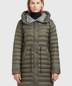 Khujo NIANA2 SHINE - Abrigo De Invierno - Dunkeloliv, Mujer