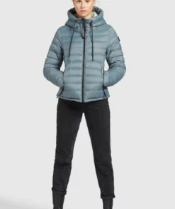 Khujo LOVINA2 SHINE - Chaqueta Fina - Blaugrau, Mujer