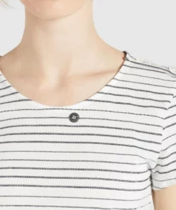 Khujo RAFAELA - Camiseta Estampada - Weiß-schwarz Gestreift, Mujer -Tienda de ventas KHUJO 4ee85677129547bb8b59b3833abca78e