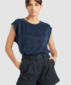 Khujo MALVINA - Blusa - Dark Blue, Mujer -Tienda de ventas KHUJO 50582f8693f646429f88a54f424eee7a